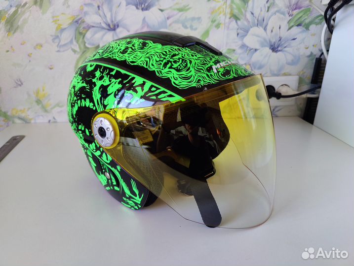 Шлем для мотоцикла скутера мопеда открытый