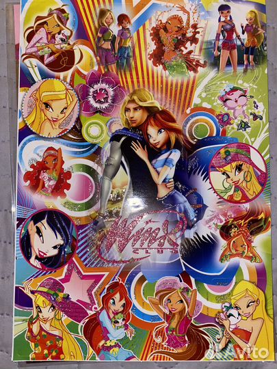 Наклейки Винкс и принцессы Дисней 7 листов