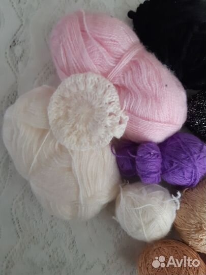 Пряжа нитки для вязания рукоделия пакетом 1,5 кг