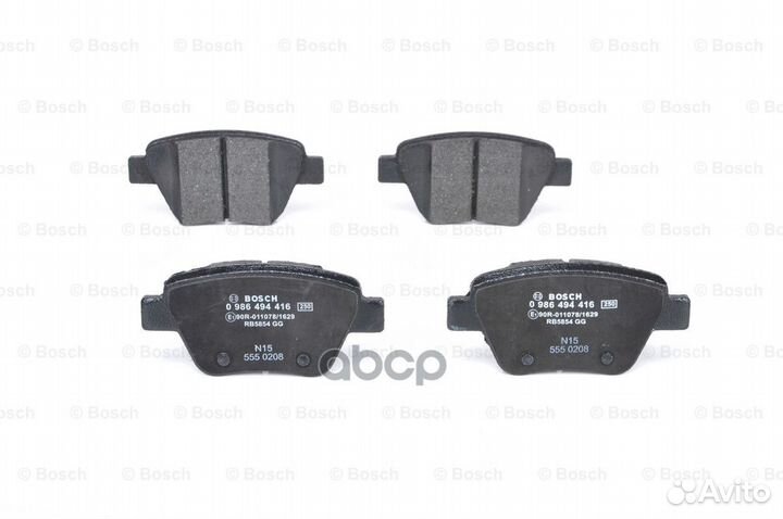 Дисковые колодки задние 0 986 494 416 Bosch