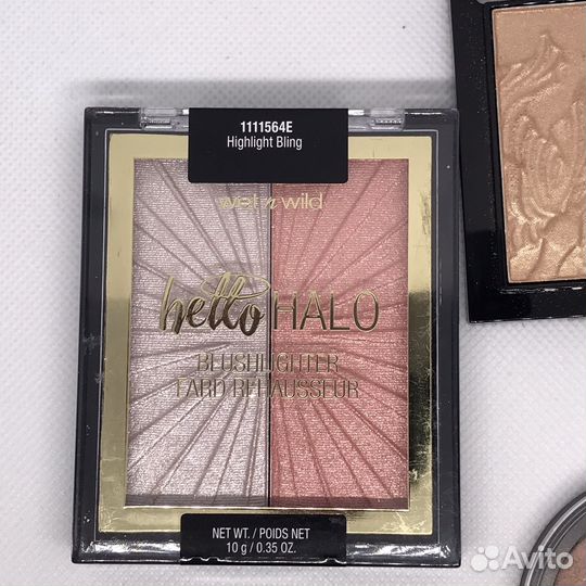 Пудра-хайлайтер румяна Wet n wild, e.l.f elf