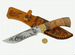 Нож Галеон, ст.65х13, береста, литьё, гравировка