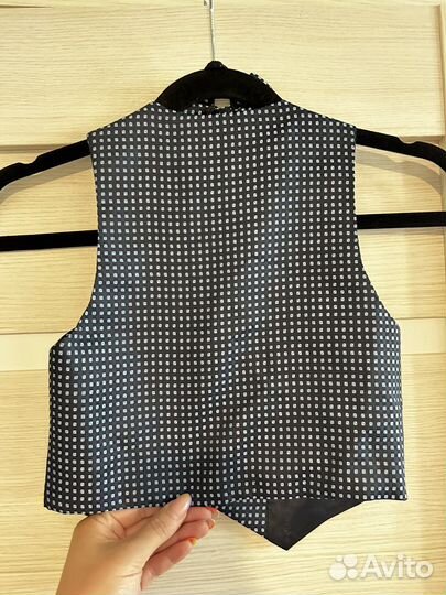 Жилетка на мальчика 116-синяя