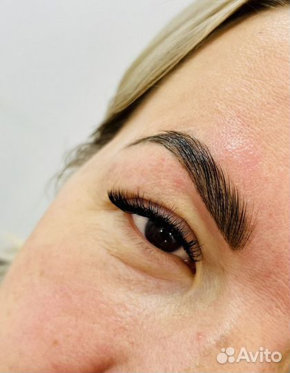 Наращивание ресниц/ оформление бровей