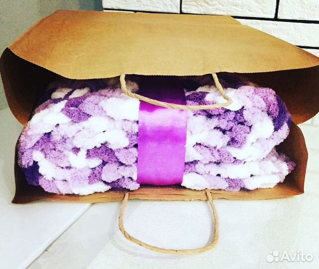 Плед детский из плюшевой пряжи Alize puffy