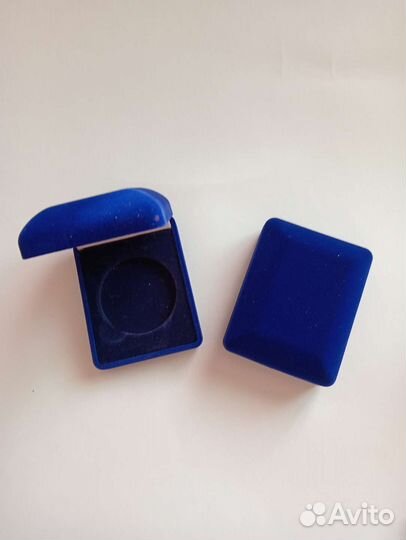 Бархатная коробка подарок футляр для монет слиток