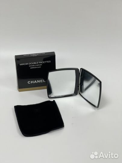 Зеркало chanel vip gift карманное двойное в чехле