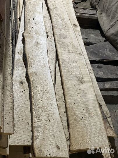 Доска необрезная липа сухая
