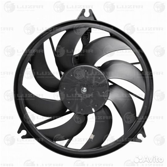 Вентилятор двигателя Peugeot 206 (00) (с кожухом)