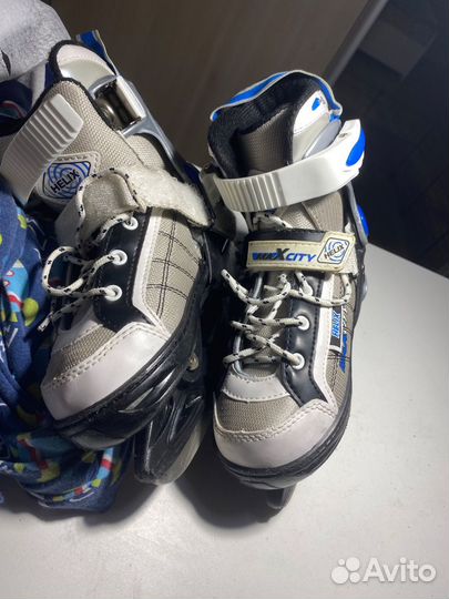 Коньки детские раздвижные 30-34