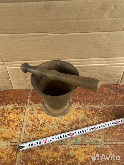 Ступка с пестиком чугунная кусинское литьё