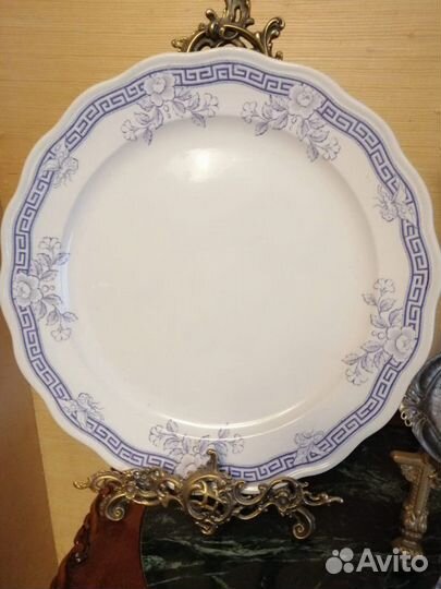 Большое антикварное блюдо Brown-Westhead, Moore &