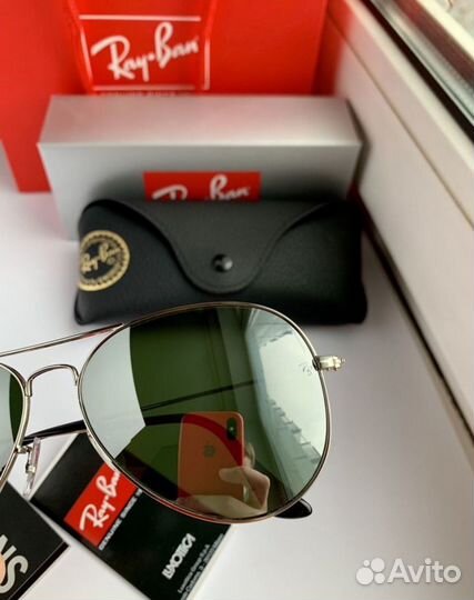 Очки ray ban aviator зеркальные