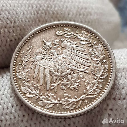 Серебряная монета 1915 Е года UNC Германия