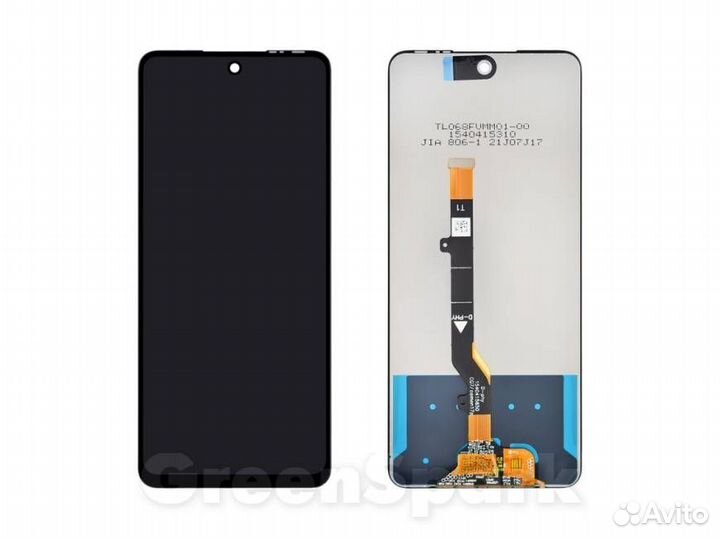 Дисплей для Tecno Camon 17P +тач черный copy