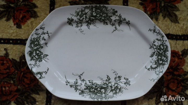Антикварное блюдо М.С.Кузнецов Царизм