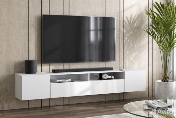 Тумба под тв белая 2 метра Токио