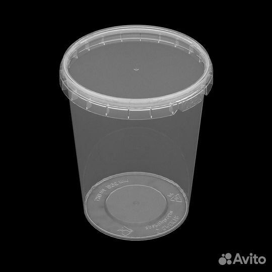 Ведро пластиковое с крышкой, 1 литр