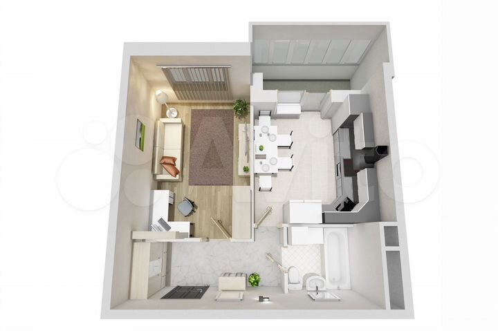 1-к. квартира, 40,3 м², 3/12 эт.