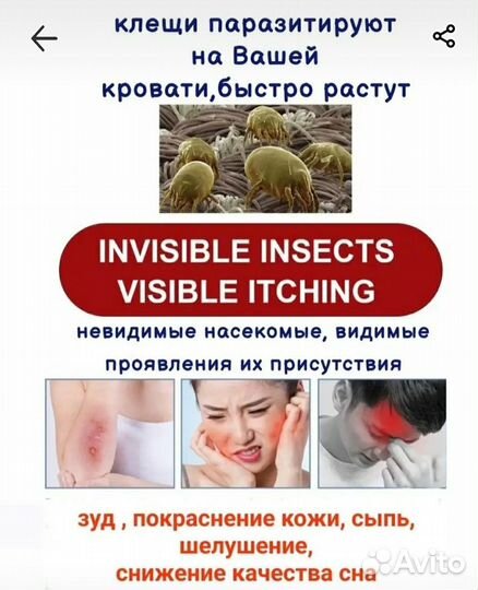 Спрей от постельных клещей, клопов