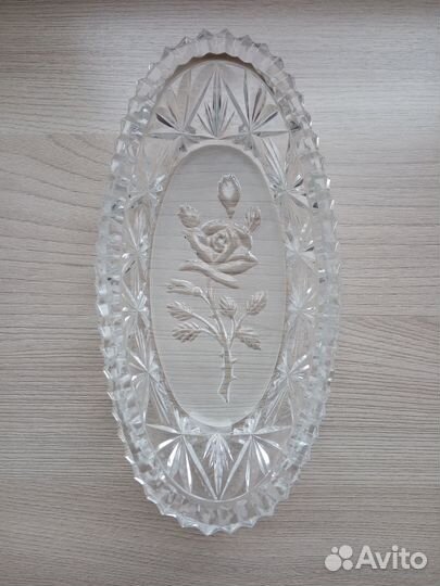 Ваза, сарат. хрусталь. Штоф-бочонок,керамика. СССР