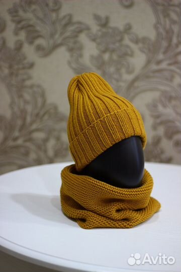 Комплект шапка и снуд женский