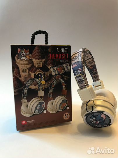 Беспроводные bluetooth наушники Том и Джерри