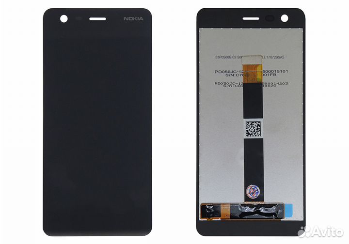 Дисплей для Nokia 2 + тачскрин (черный)