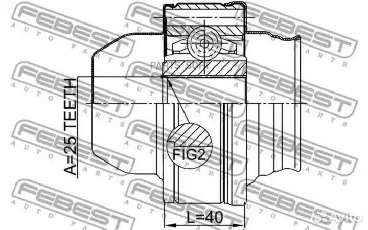 Шрус карданного вала 25x86