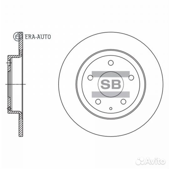Sangsin brake SD4423 Диск тормозной