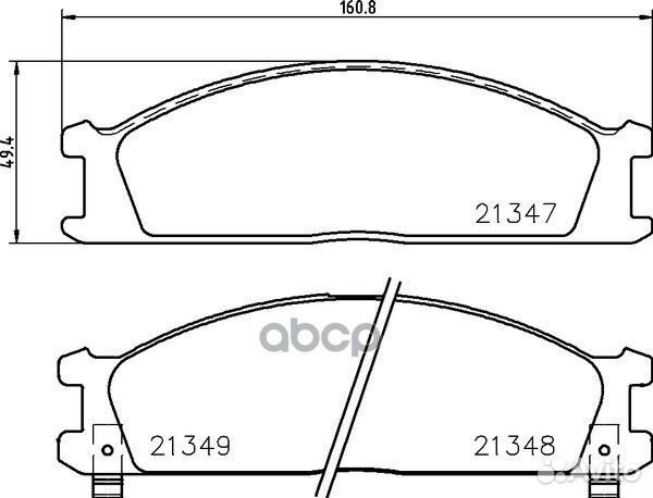 Колодки тормозные дисковые перед (PF-2137)