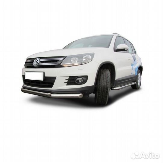 Защита переднего бампера Volkswagen tiguan (2011)