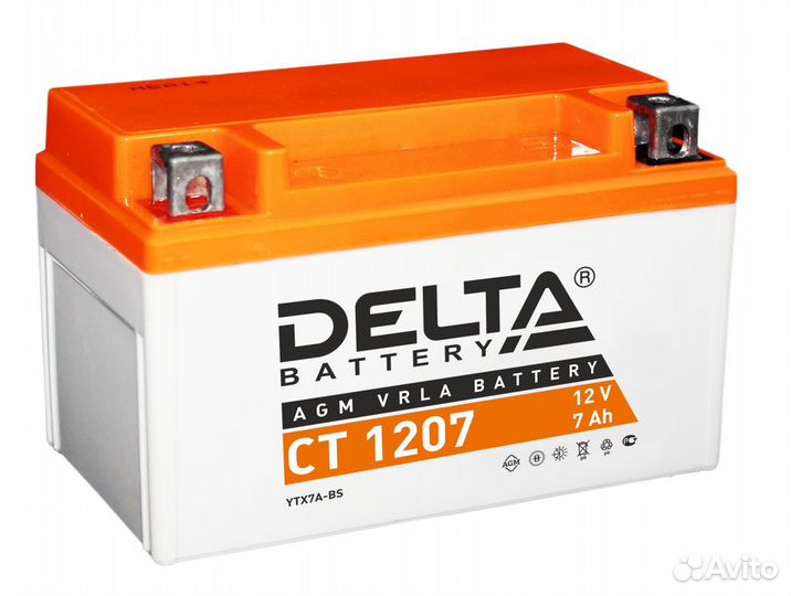 Аккумулятор delta CT 1207 7 Ач 105 A (EN) 12V