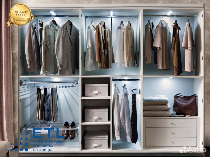 Умная подсветка мебели и гарнитура с датчиками дви