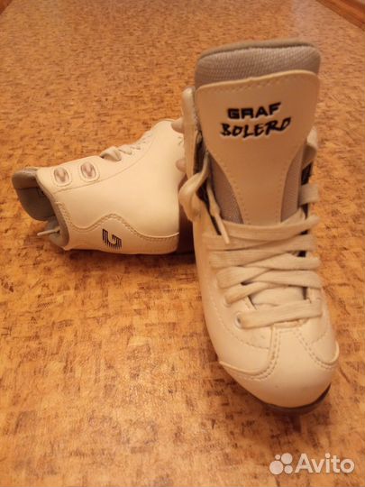 Коньки graf bolero. Белые, размер 26, фигурные