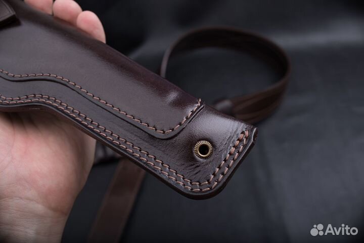 Кожаная кобура для Luger P08 - Морской