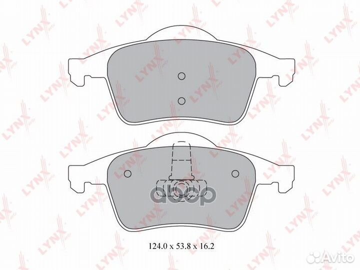 Колодки тормозные дисковые зад BD7812 lynxauto