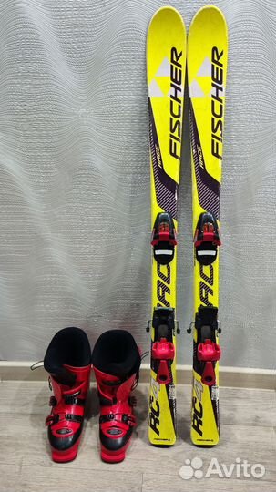 Горные лыжи детские 120 + ботинки 24.5р