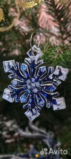 Елочные игрушки ручной работы из эпоксидной смолы