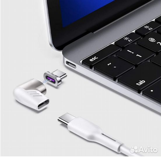 Магнитный разъём Micro или Tape-C с Кабелем 1м 3А