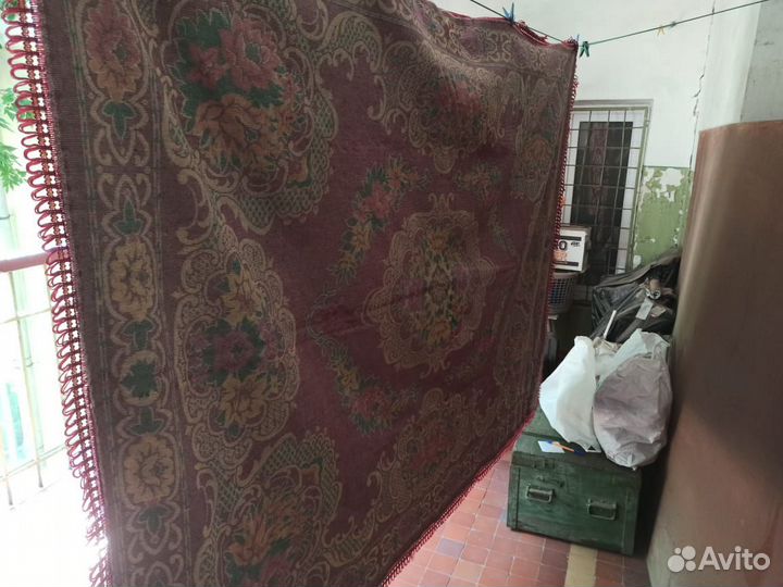 Покрывало бархатное винтажное