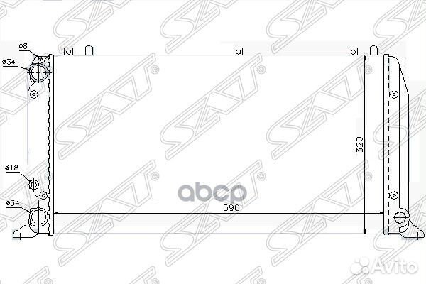 Радиатор Audi 100 91-95 / 80 86-95 SG-AD0001-MT