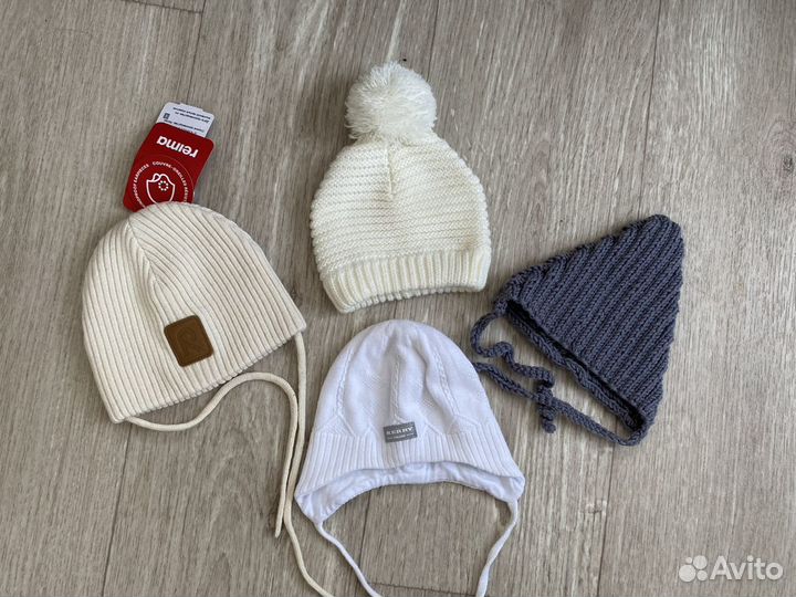 Шапочки демисезонные 0-3 мес