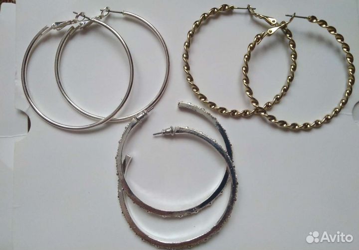 Серьги кольца