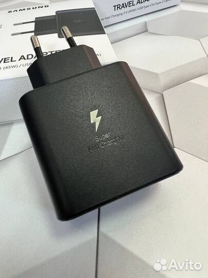 Быстрая зарядка Samsung 45w + Type-C