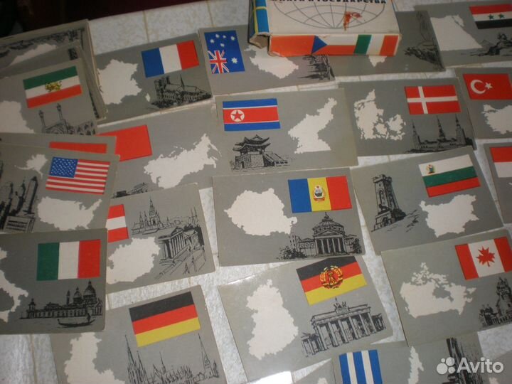 Комплект открыток Флаги и государства, игра Тетрис