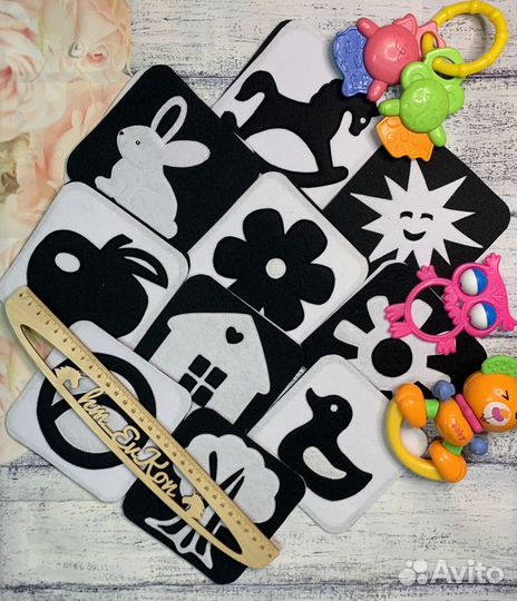 Черно белые карточки