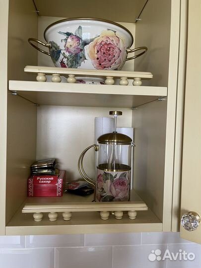 Набор посуды новый Agness vintage пионы