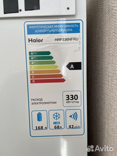 Встраиваемый холодильник haier hrf236nfru