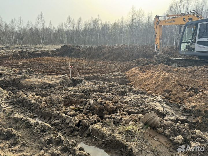 Услуги гусенечного экскаватора